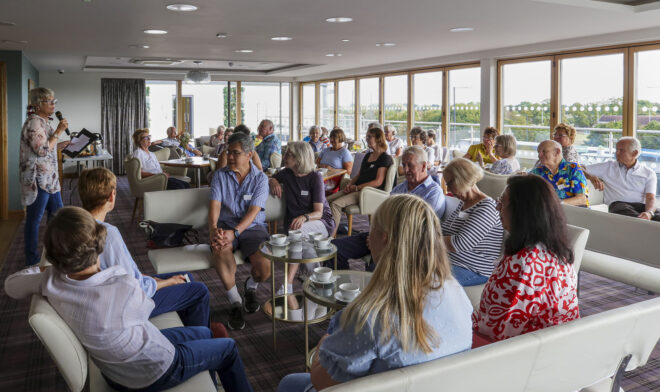 Members attending the New Members Coffee Morning in August 2022