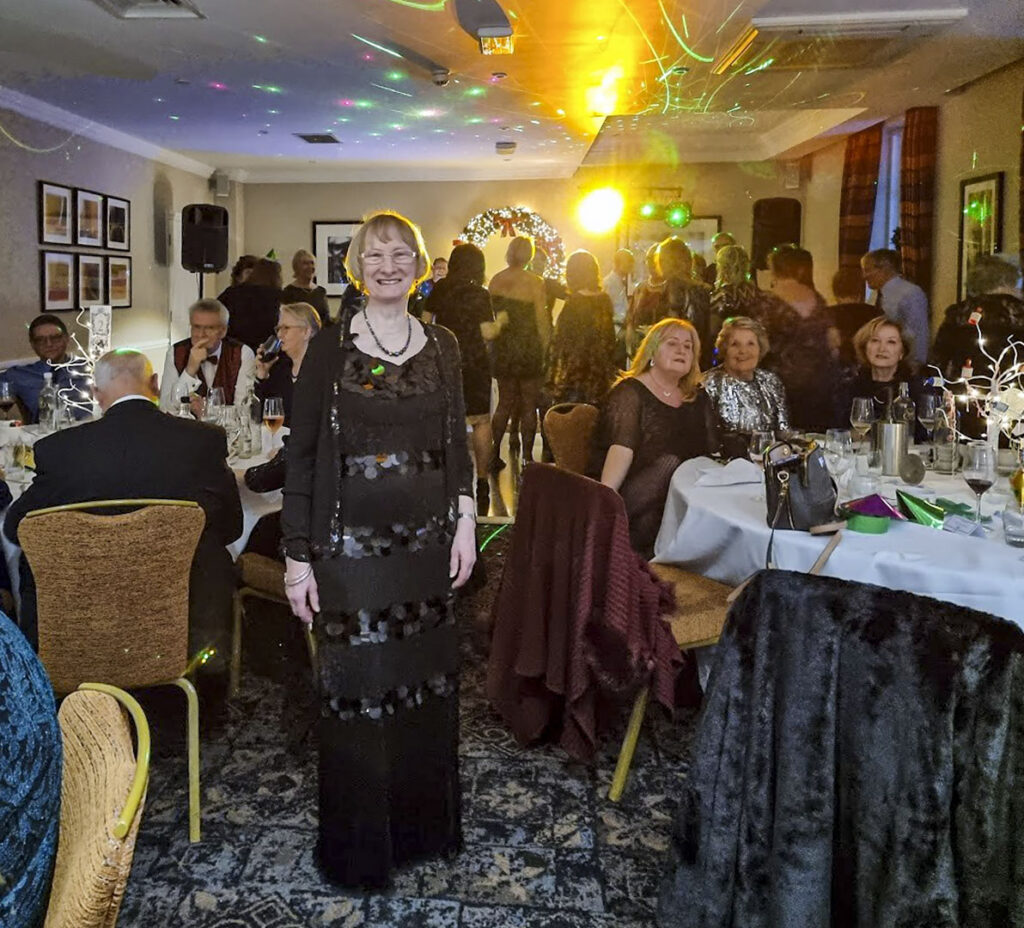 Photo of one of the organisers (Chris) enjoying the evening dinner-dance.