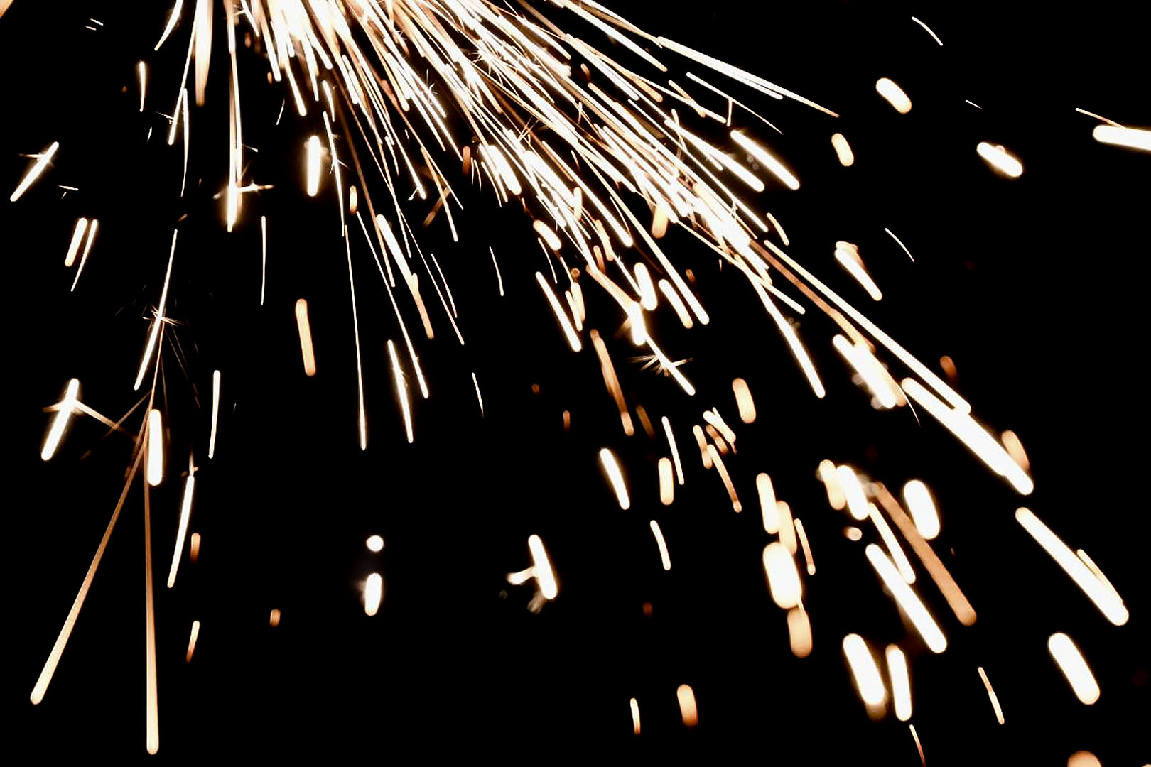 Sparklers at night